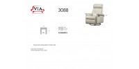 Swivel, Gliding and Power Reclining Chair 3088 with lumbar support